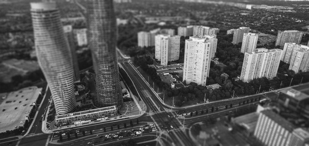  aerial photography of absolute ave condo marilyn monroe condos mississauga